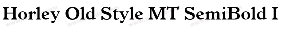Horley Old Style MT SemiBold Italic字体转换